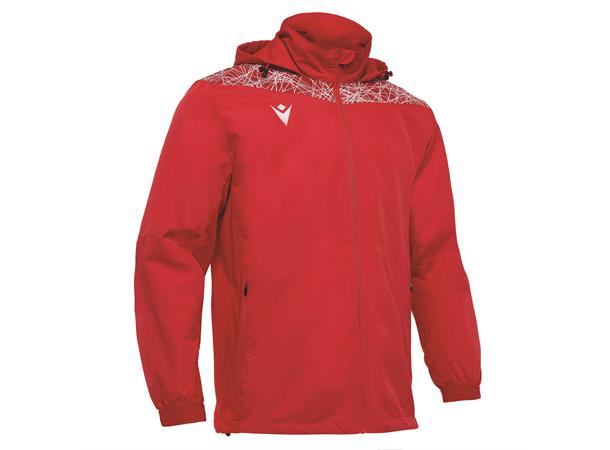 Lahti Showerjacket RØD/HVIT L Vann- og vindavstøtende jakke - Unisex 