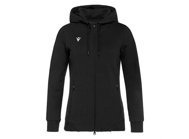 Lyre Full Zip Hooded Jacket W BLK S Hettejakke i bomullsmiks til dame 